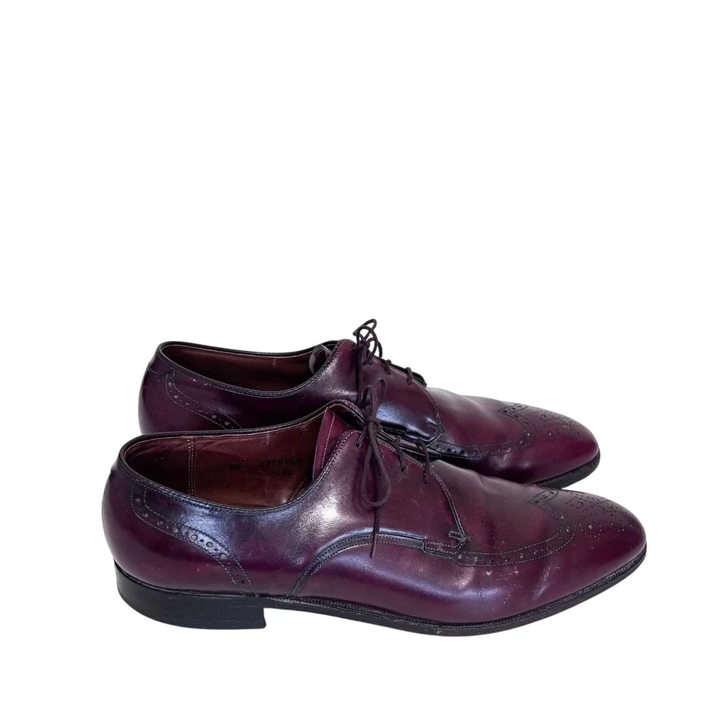 Breather Wright Mens Wingtip Oxford Brogue Derby Dress Shoes Size 11.5B Oxblood‎